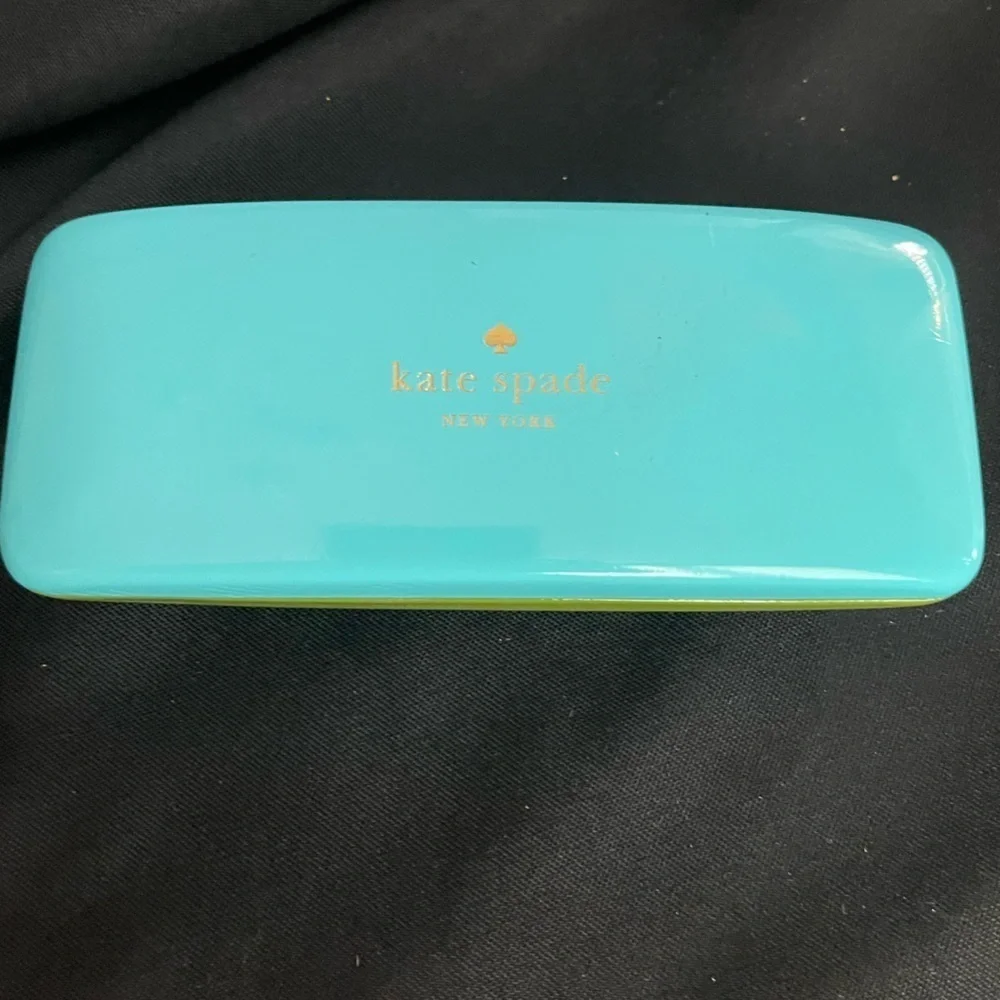 Kate Spade Aqua and Lime sunglasses case